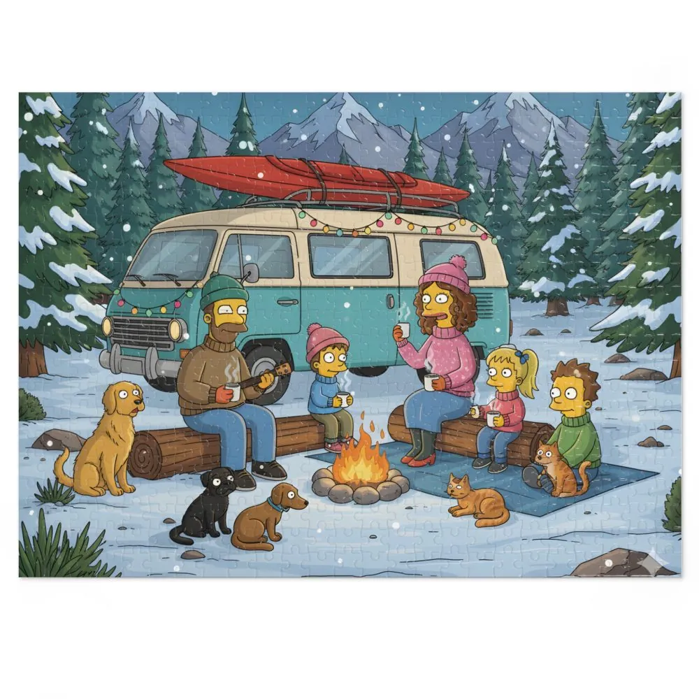Jigsaw Puzzle with Tin — Scenic Jigsaw for Cozy Holidays