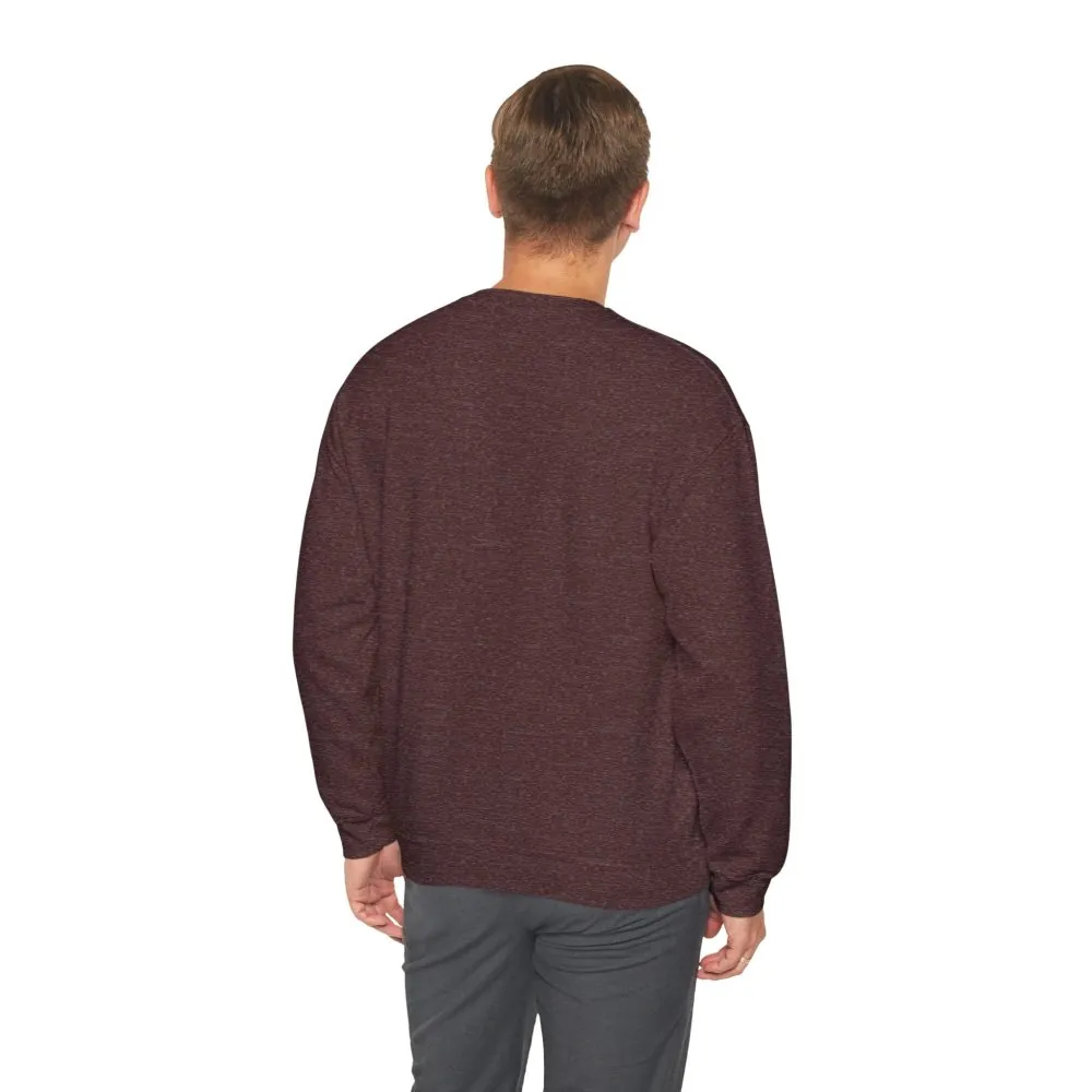 Crewneck Sweatshirt — "Adventure Awaits-Go Where You Feel Most Alive" (Only Font printed) Vintage Camper Van Outdoor Graphic