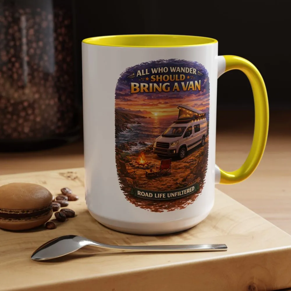 13334431837387769602_2048.jpeg Accent Coffee Mug (11, 15oz) — "All Who wander Should Bring A Van" Design Scenic-Line
