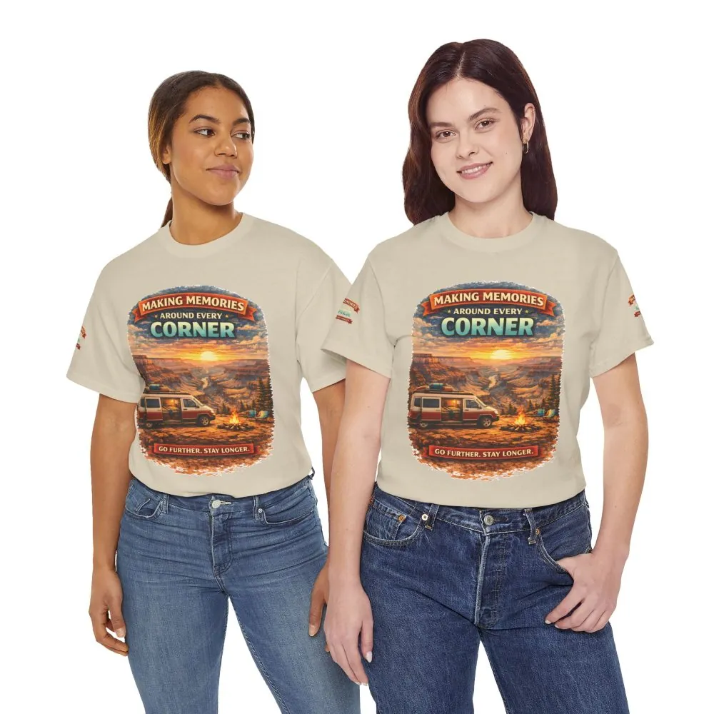 Unisex Heavy Cotton Tee — "Making Memories" Design Scenic-Line