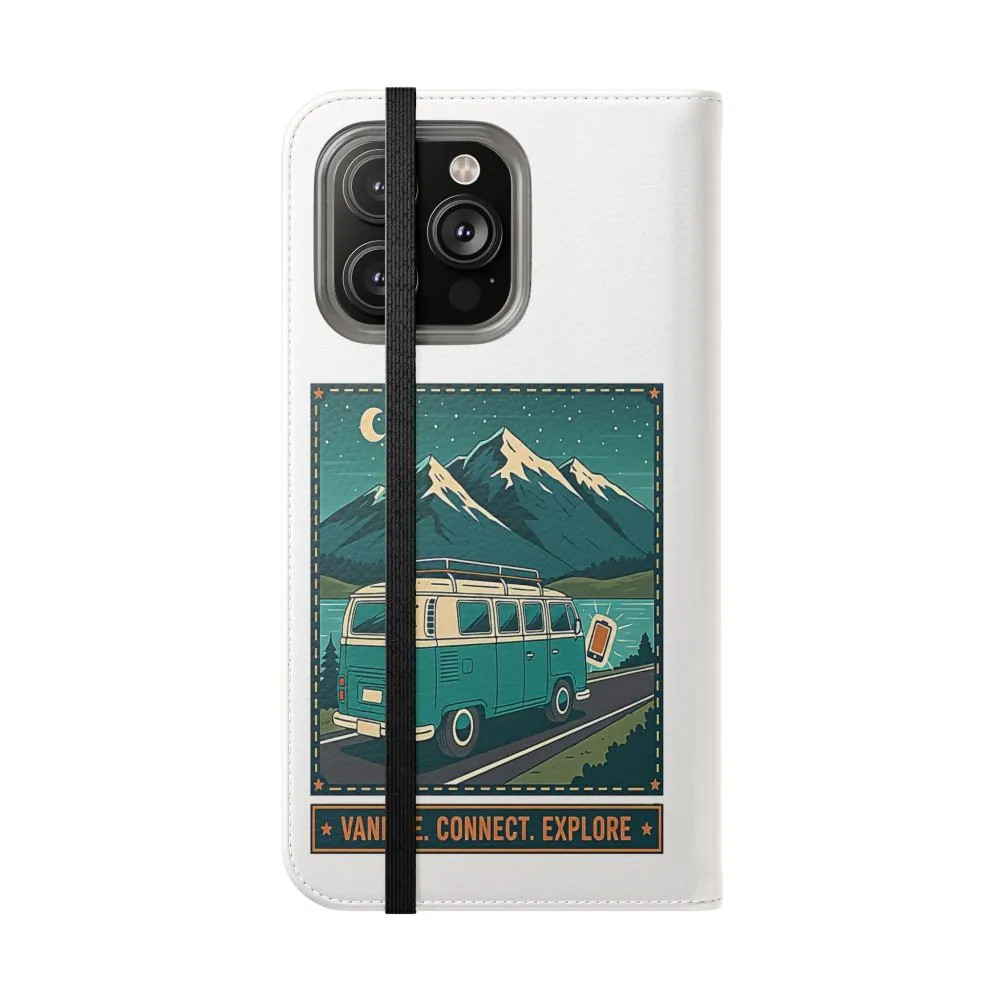 13361295297523505772_2048.jpeg Flip Phone Case — “WiFi Where the Roam Is” Vanlife Wallet Case
