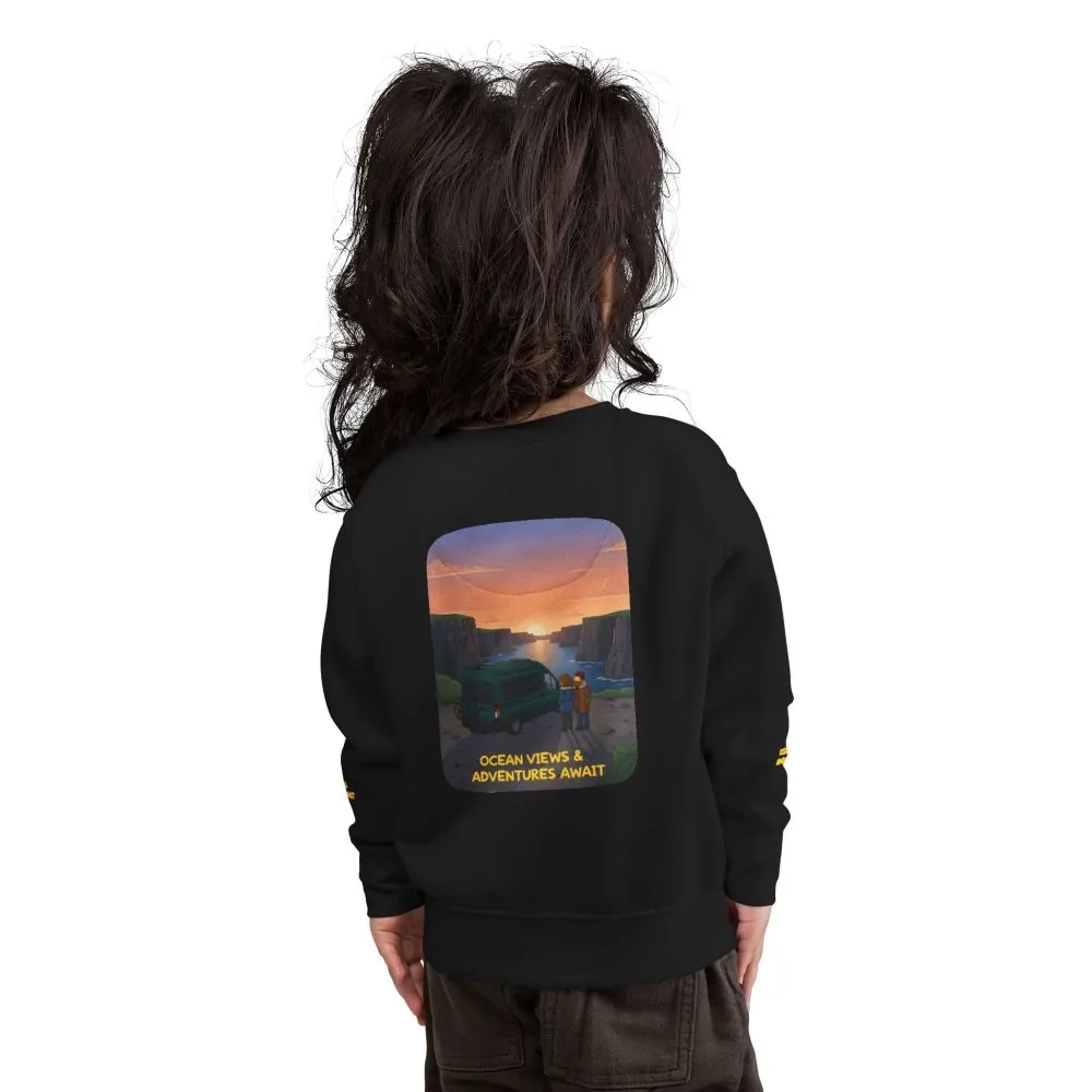 13362312493591218772_2048.jpeg Toddler Sweatshirt - "Ocean Views-Adventures Awaits" (Design Sitcom-Line)