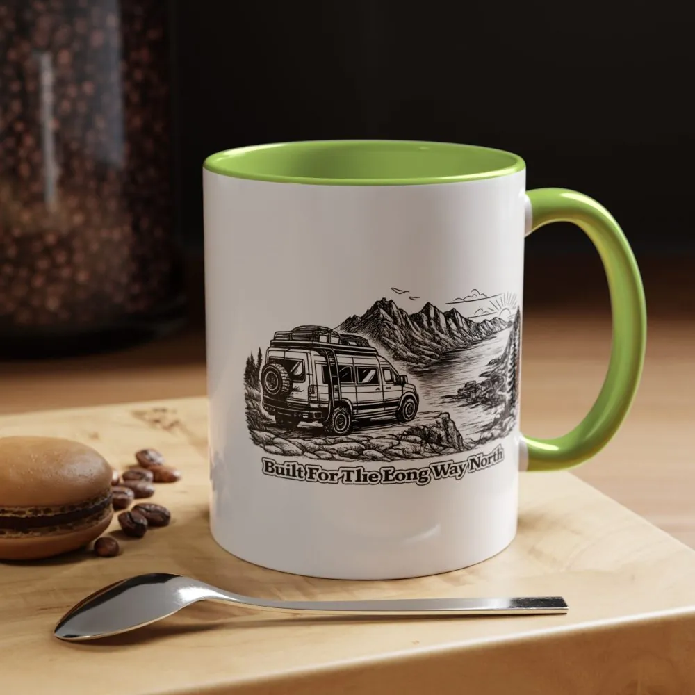 13382008670024695660_2048.jpeg Accent Coffee Mug (11, 15oz) β "Built For The Long Way North" Design Minimal-Line