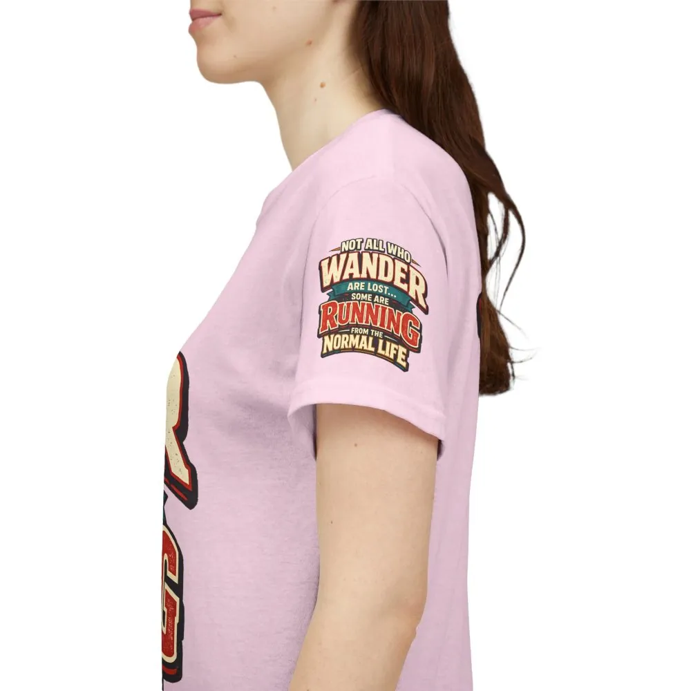 Unisex Heavy Cotton Tee — "Not All Who Wander Are Lost" Design F**K-Line