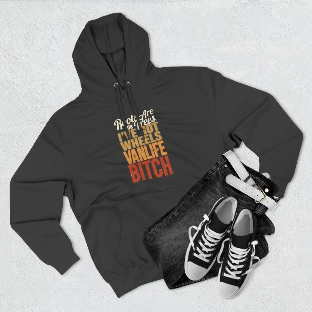 Three-Panel Fleece Hoodie - "Roots Are For Trees" Design F**K-Line