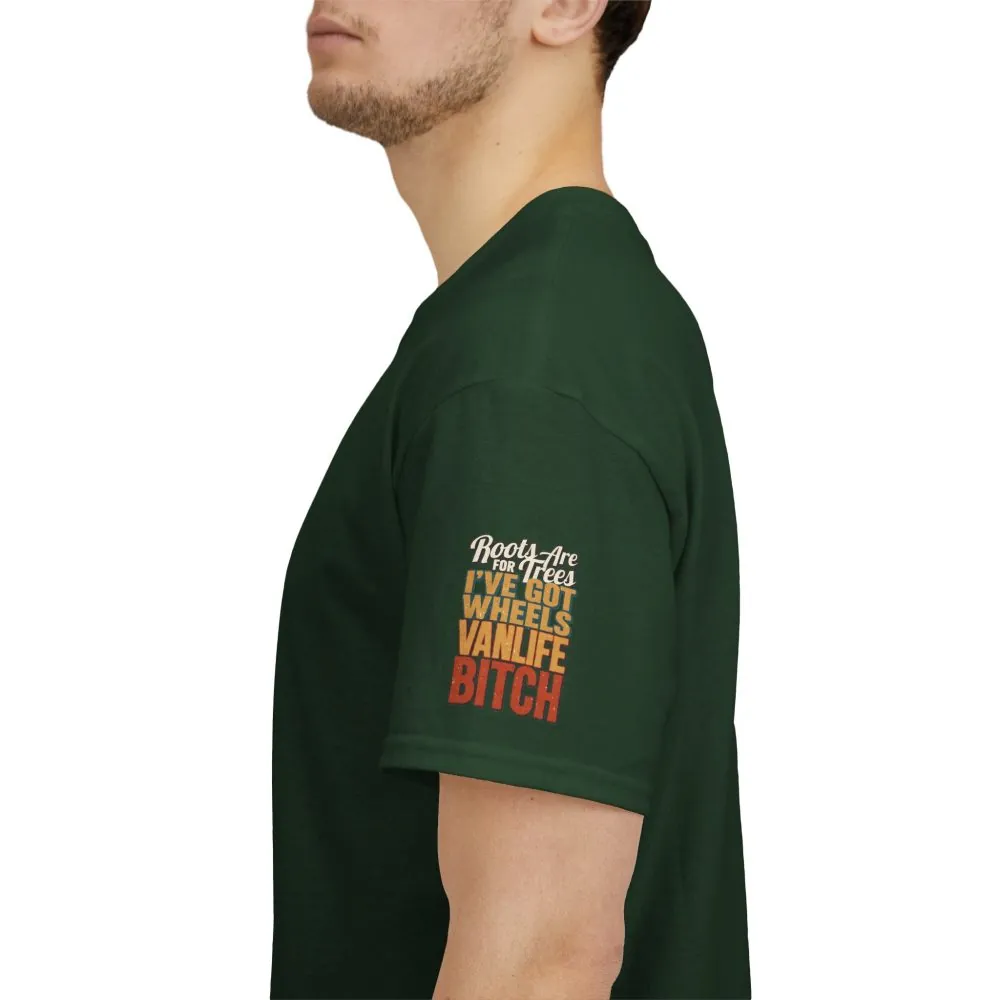 Unisex Heavy Cotton Tee — "Roots Are For Trees" Design F**K-Line