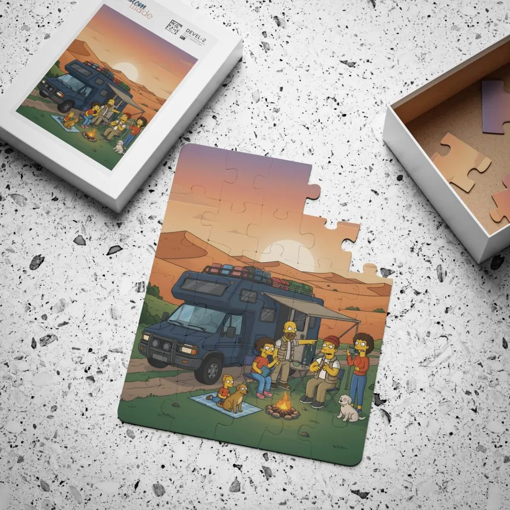 Kids' 30‑Piece Camping Puzzle —  Scenic RV Campfire Jigsaw