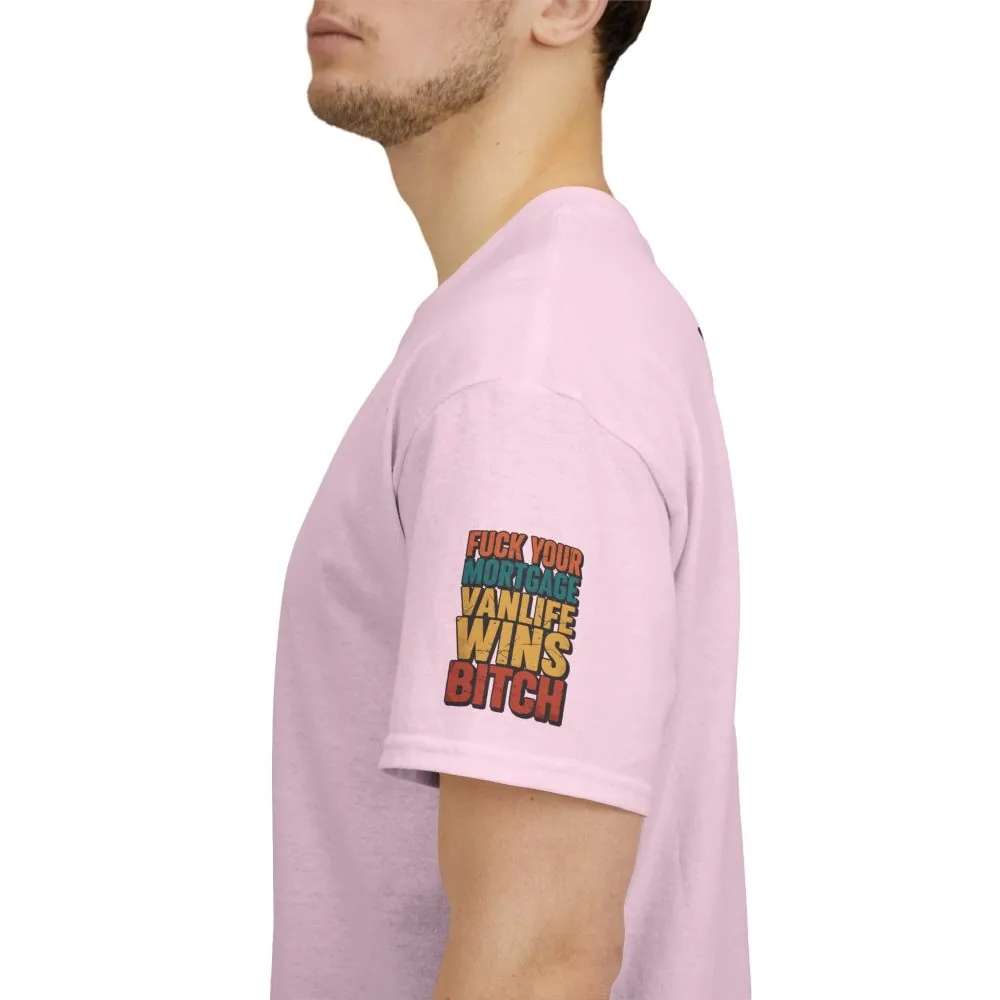 Unisex Heavy Cotton Tee — "Fuck Your Mortgage" Design F**K-Line