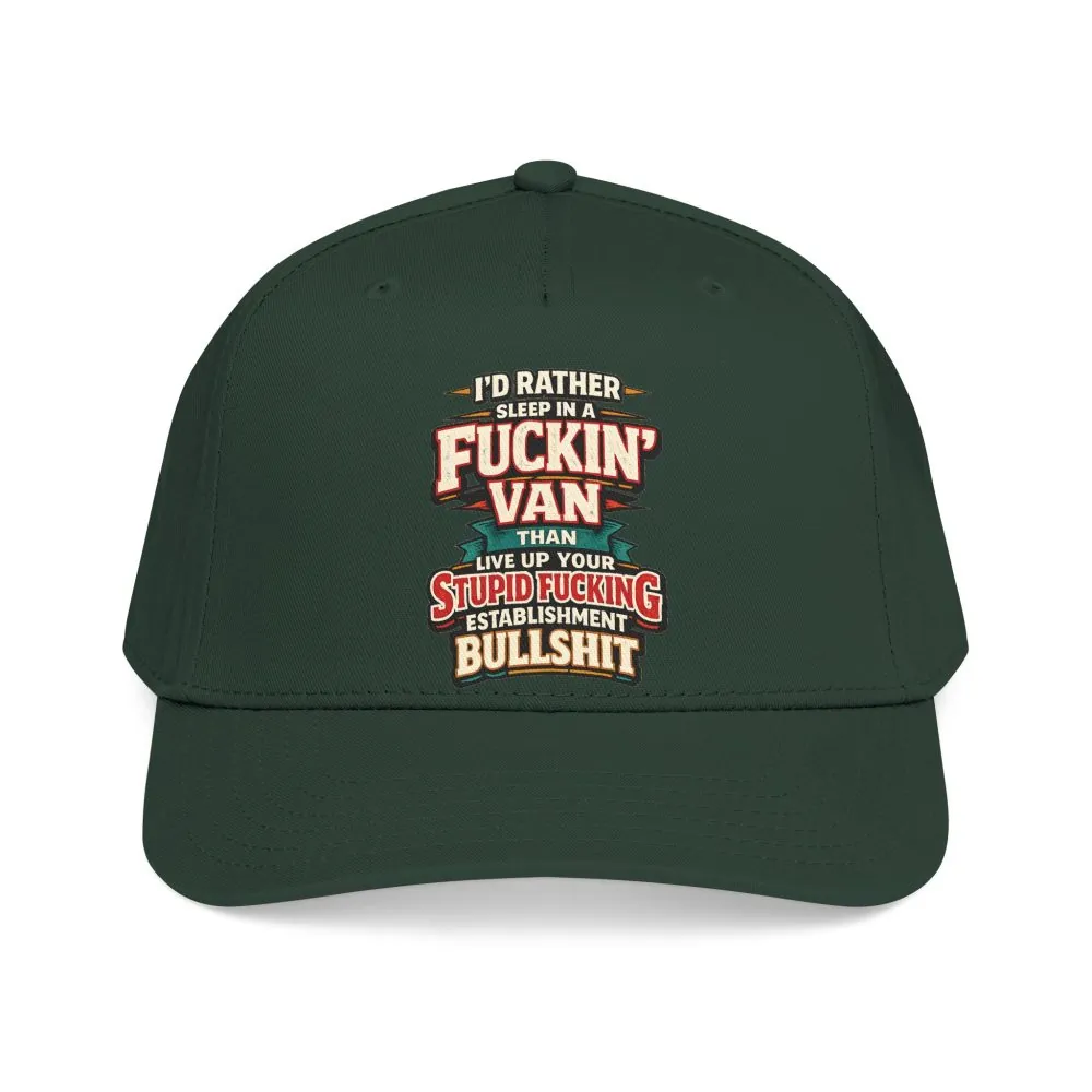 Baseball Cap - "I´d Rather Sleep in A Fucking Van" Design F**K-Line