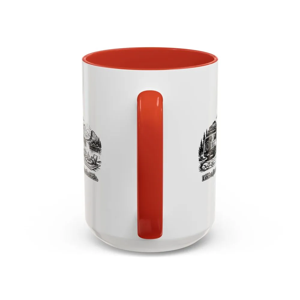 13447927886194295805_2048.jpeg Accent Coffee Mug (11, 15oz) — "Lifes A Journey,Enjoy The Ride" Design Minimal-Line