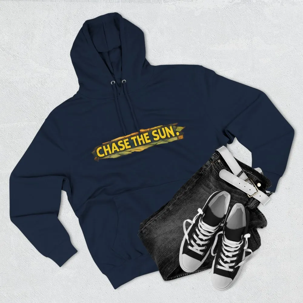 13462894280813179141_2048.jpeg Three-Panel Fleece Hoodie - "Chase The Sun" Design Cubic-Line