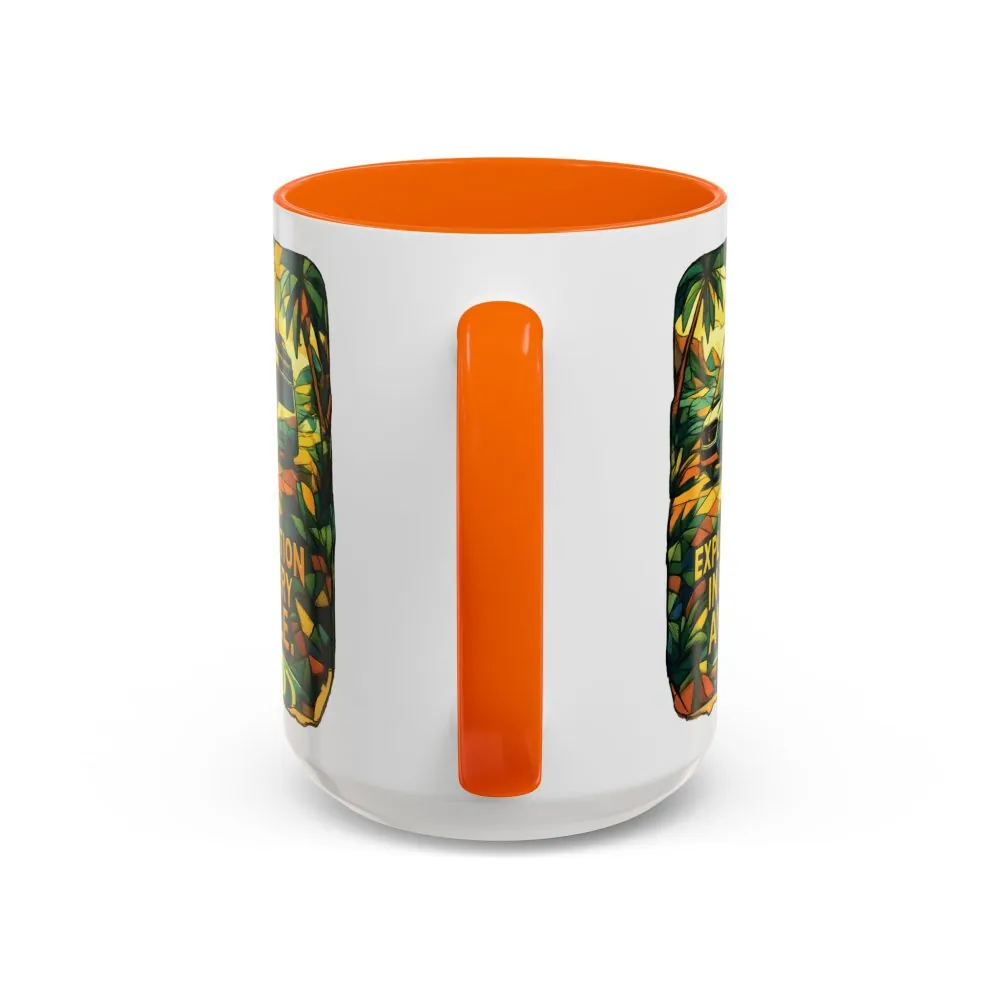 Accent Coffee Mug (11, 15oz) — "Exploration In Every Angle" Design Cubic-Line