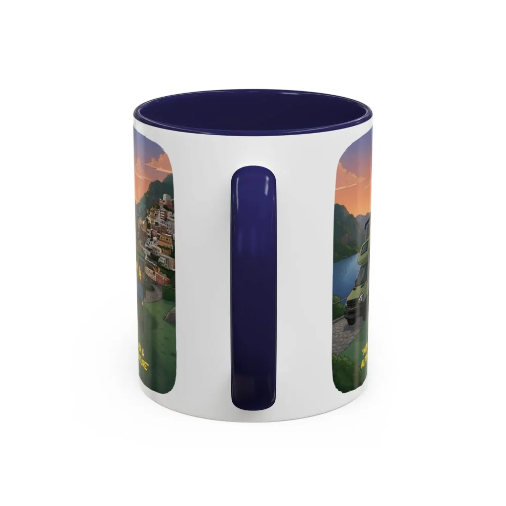 Accent Coffee Mug (11, 15oz) — "Mountain Air And Alpine Adventure"" Design Sitcom-Line