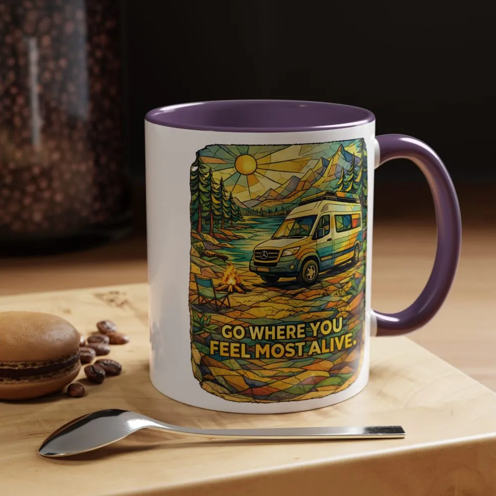 13485116351122806929_2048.jpeg Accent Coffee Mug (11, 15oz) — "Go Where You Feel Most Alive" Design Cubic-Line