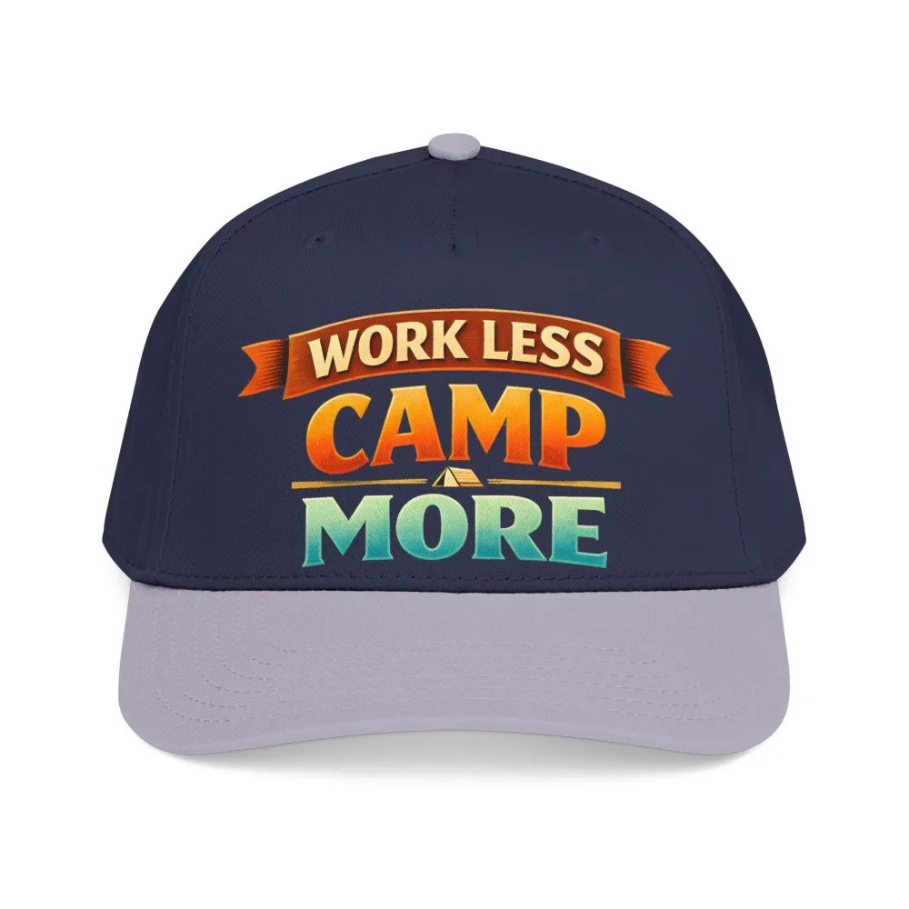 13500997226052676096_2048.jpeg Baseball Cap - "Work Less-Camp More" Design Scenic-Line