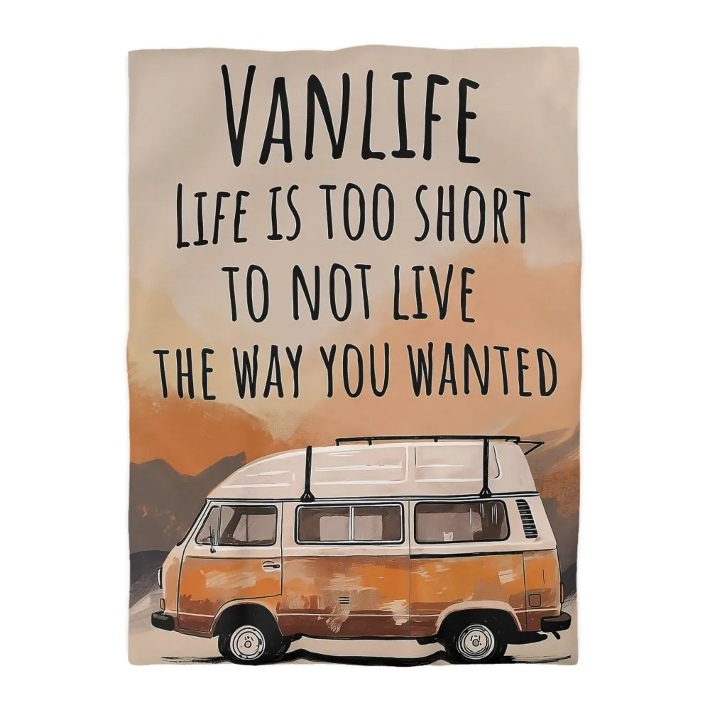 13511793458840055679_2048.jpeg Duvet Cover — 'Vanlife - Life Is Too Short to Not Live the Way You Wanted' Camper Bedding