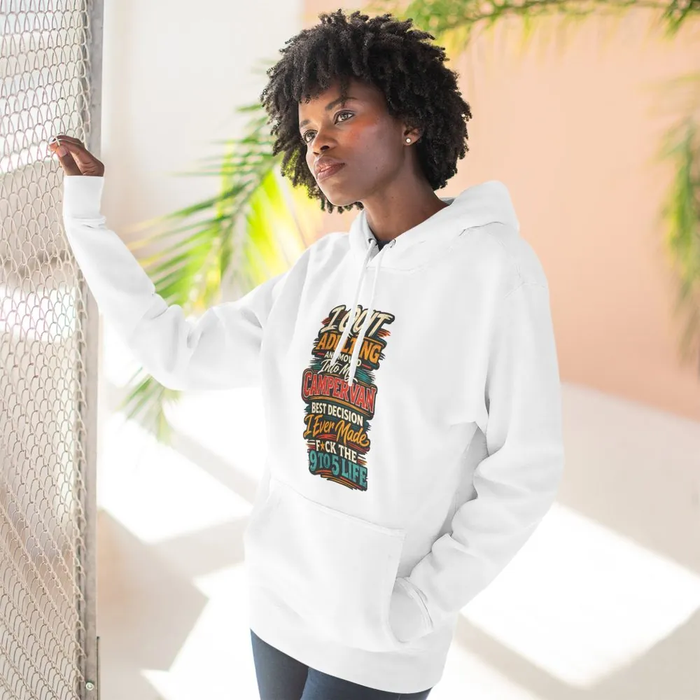 Three-Panel Fleece Hoodie - "I Quit Adulting" Design F**K-Line