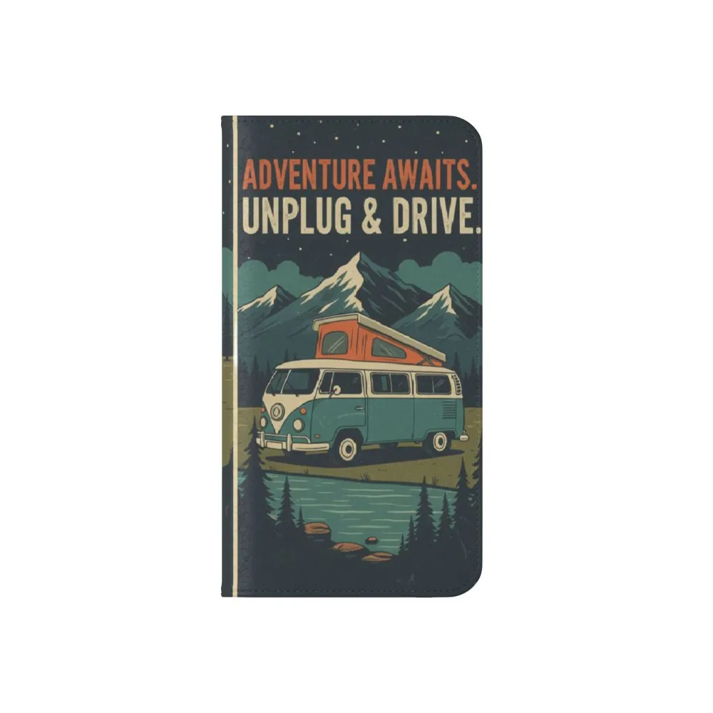 Flip Phone Case — "Fuel Your Journey, Not the Wifi" Wallet Cover