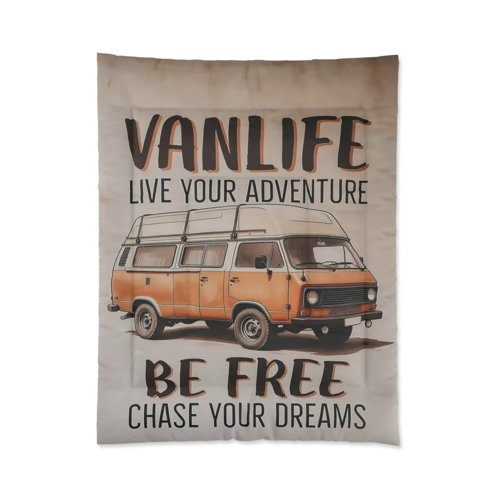 Comforter – 'Be Free, Chase Your Dreams' Vintage Camper Bedding
