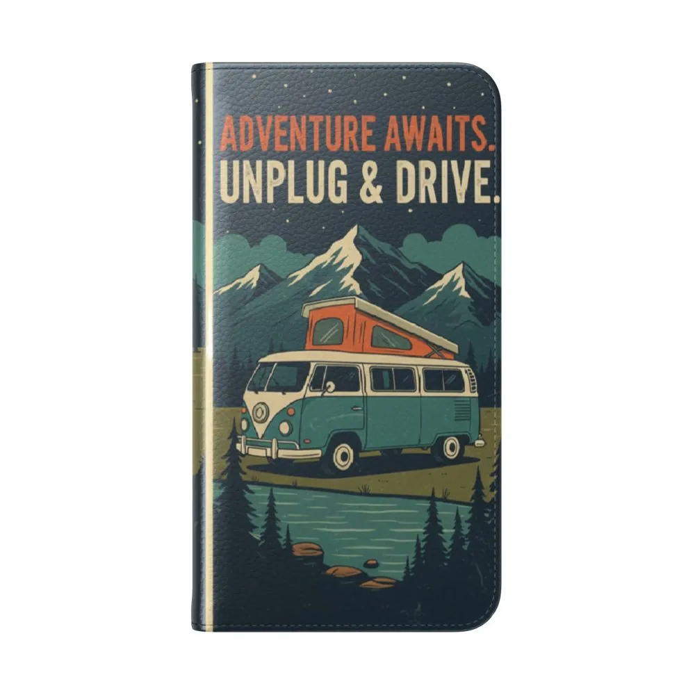 Flip Phone Case — "Fuel Your Journey, Not the Wifi" Wallet Cover