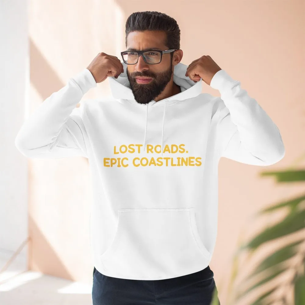 13549885973005665308_2048.jpeg Three-Panel Fleece Hoodie - "Lost Roads Epic Coastlines" Design Sitcom-Line