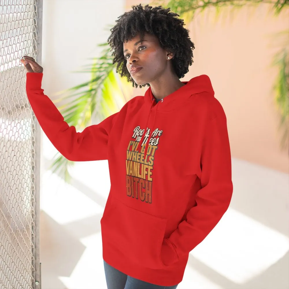 Three-Panel Fleece Hoodie - "Roots Are For Trees" Design F**K-Line