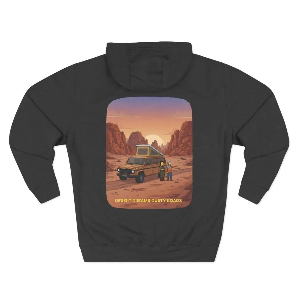 13563742219566301851_2048.jpeg Three-Panel Fleece Hoodie - "Desert Dreams Dusty Roads" Design Sitcom-Line