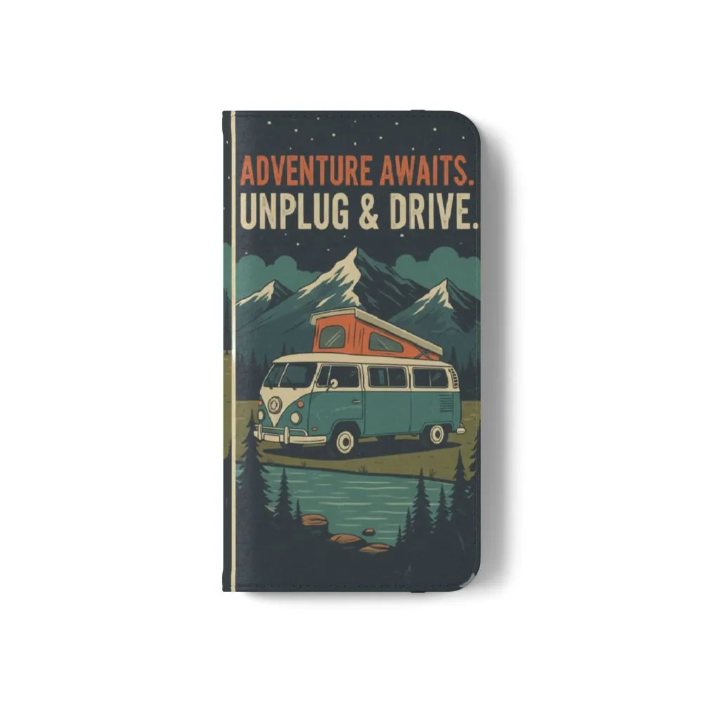 Flip Phone Case — "Fuel Your Journey, Not the Wifi" Wallet Cover