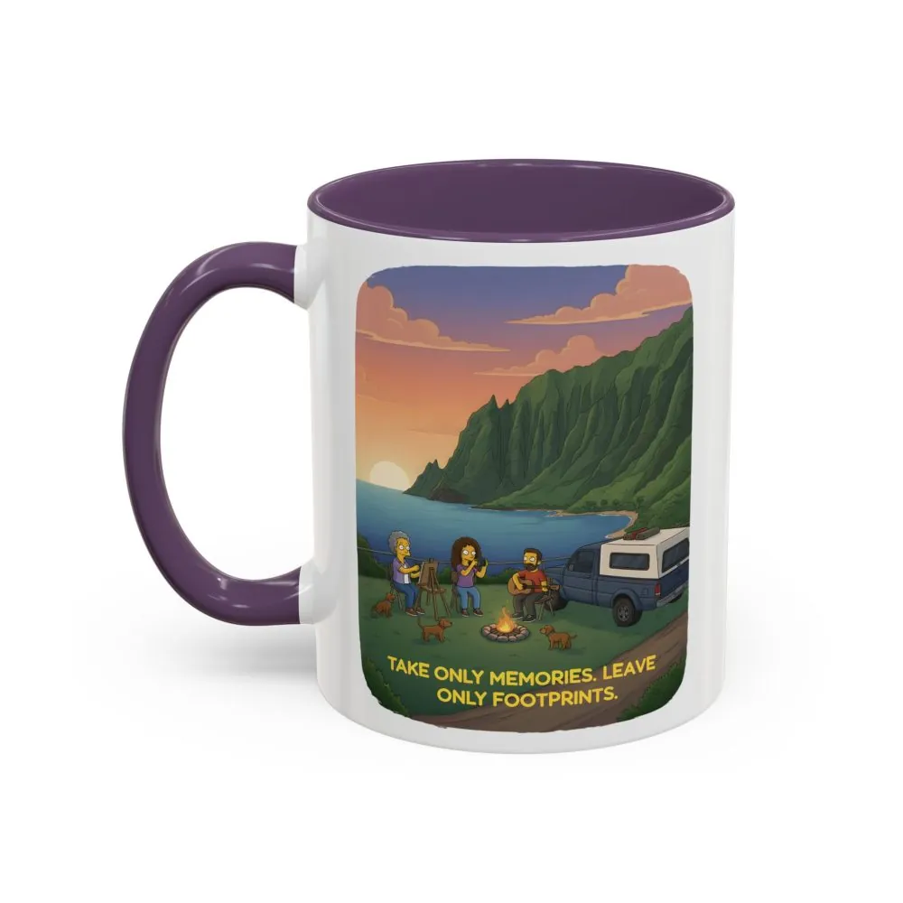 13574534012109766516_2048.jpeg Accent Coffee Mug (11, 15oz) — "Take Only Memories-Leave Only Footprints" Design Sitcom-Line