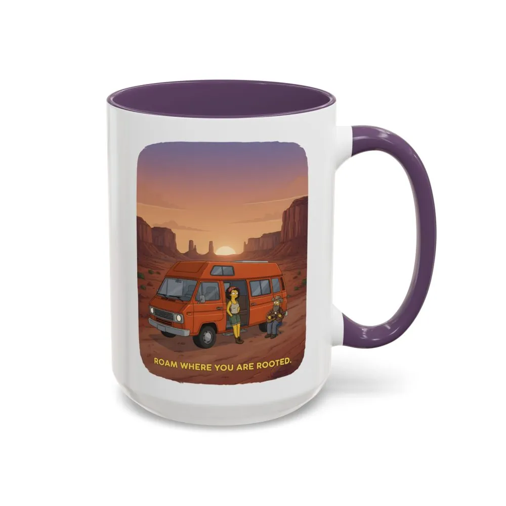 13587857153300929235_2048.jpeg Accent Coffee Mug (11, 15oz) — "Roam Where You Are Rooted" Design Sitcom-Line