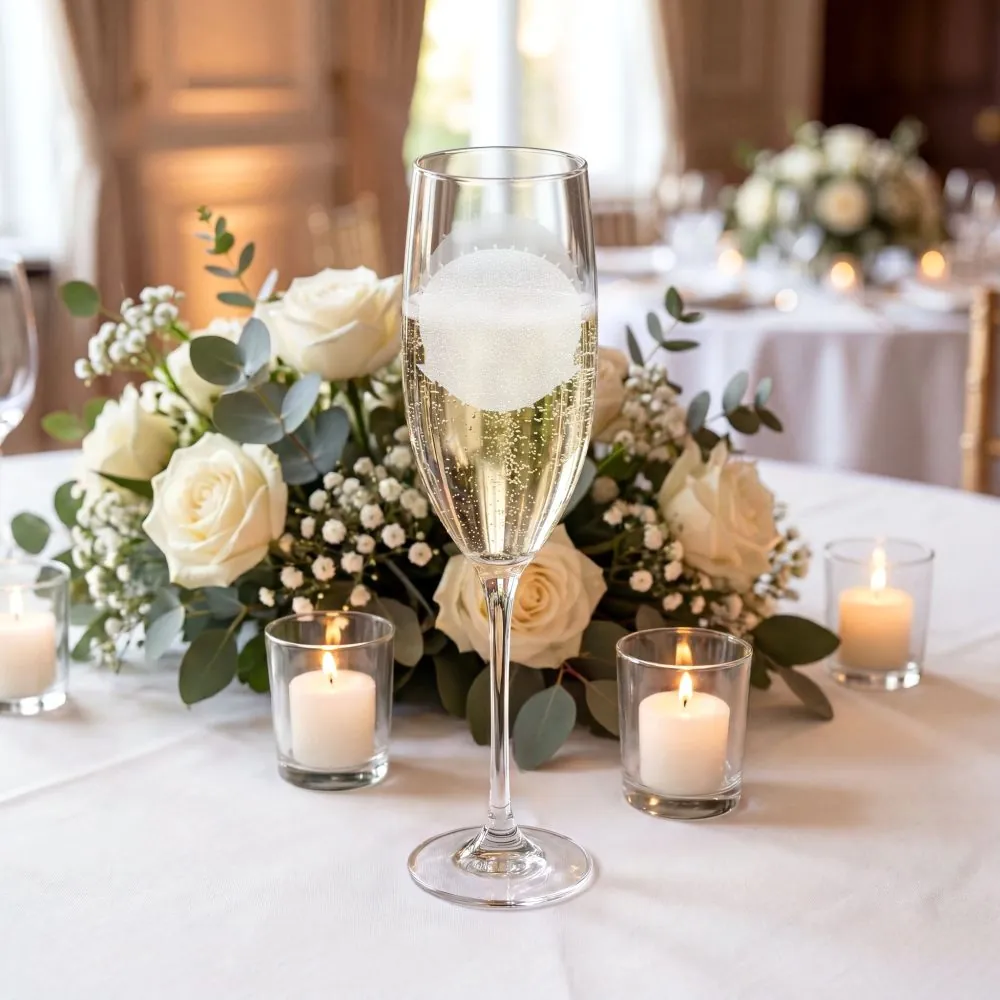 Engraved 8oz Champagne Flute — Personalized Toasting Glass for Celebrations