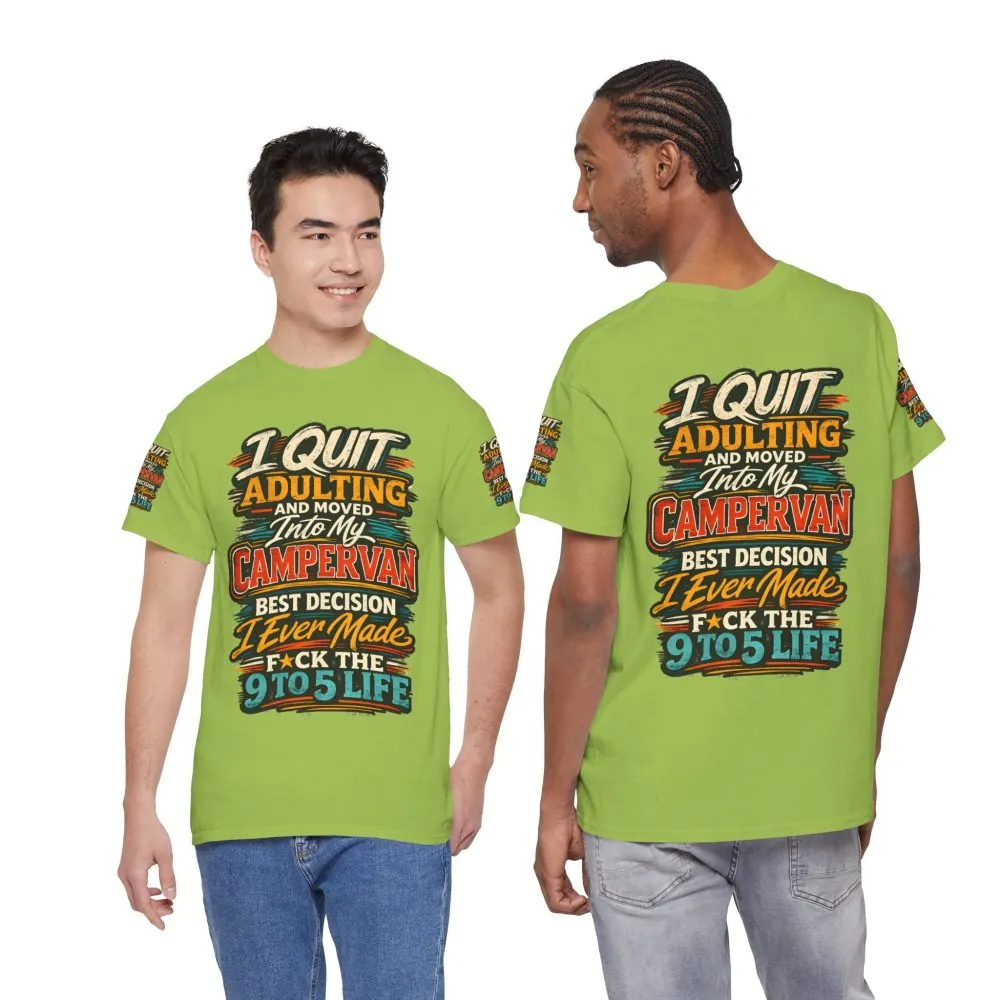 Unisex Heavy Cotton Tee — "I Quit Adulting" Design F**K-Line