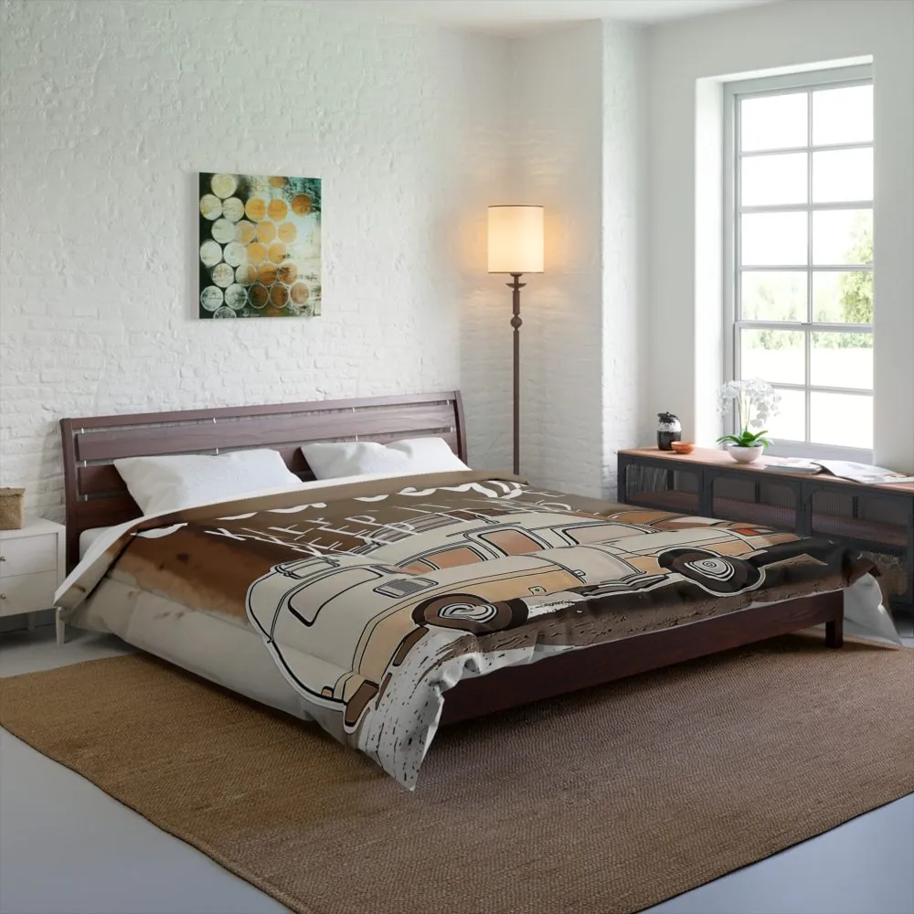 Comforter - "Vanlife: Keep It Simple, Keep It Wild, Keep It Free" Camper Bedding