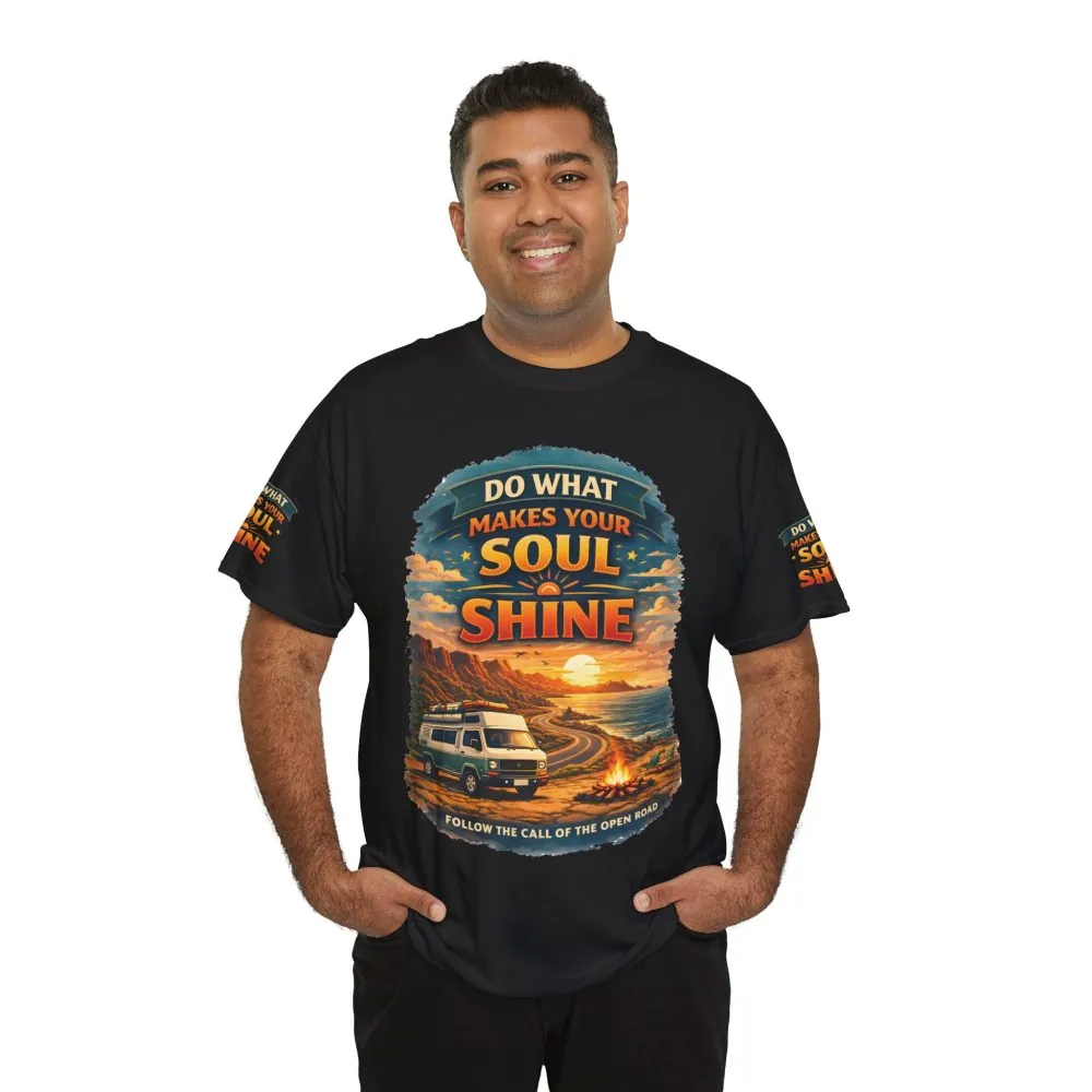 Unisex Heavy Cotton Tee — "Do What Makes Your Soul Shine" Design Scenic-Line