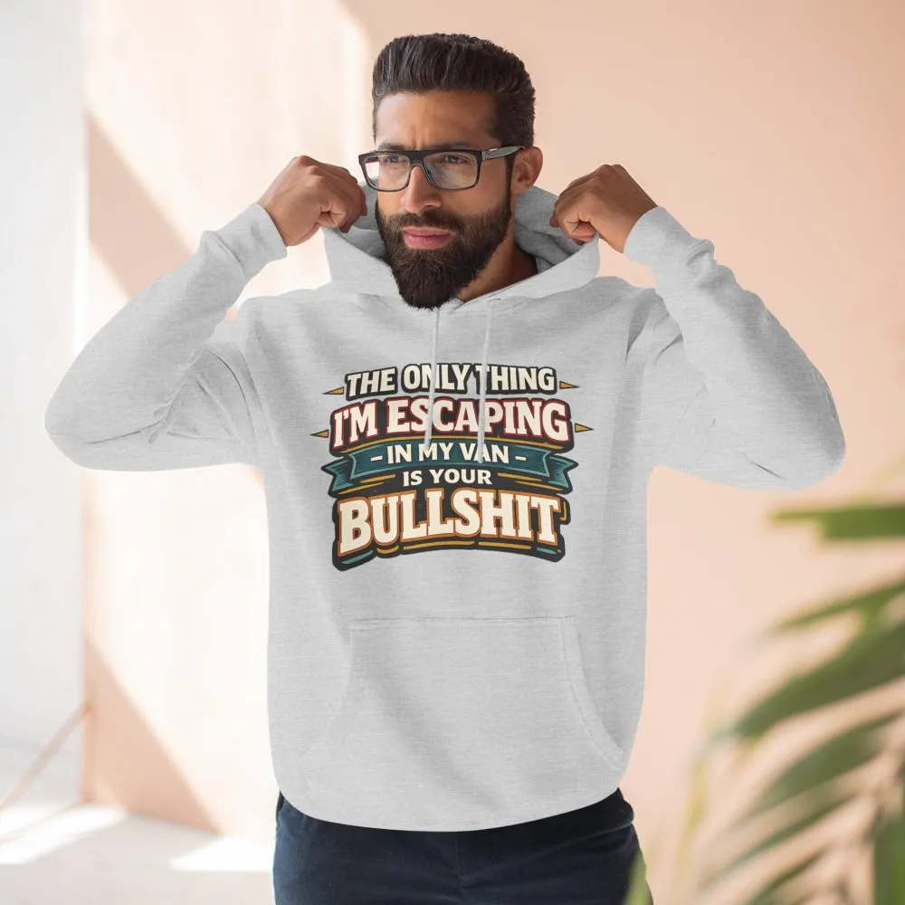 Three-Panel Fleece Hoodie - "The Only Thing I´m Escaping" Design F**K-Line