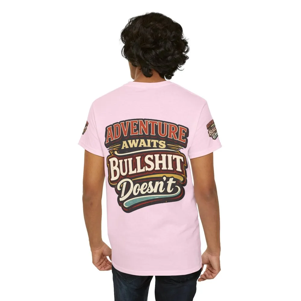 Unisex Heavy Cotton Tee — "Adventure Awaits" Design F**K-Line