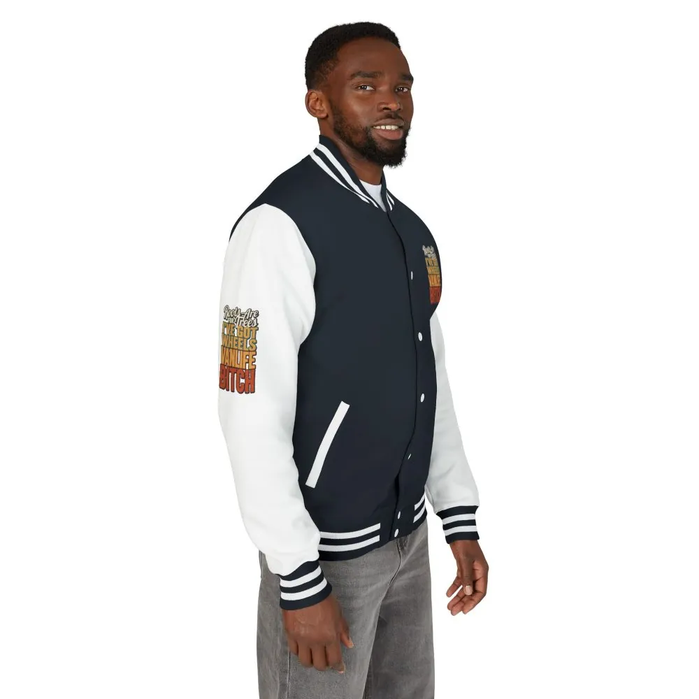 Unisex Heavyweight Letterman Jacket — "Roots Are For Trees" Design F**K-Line