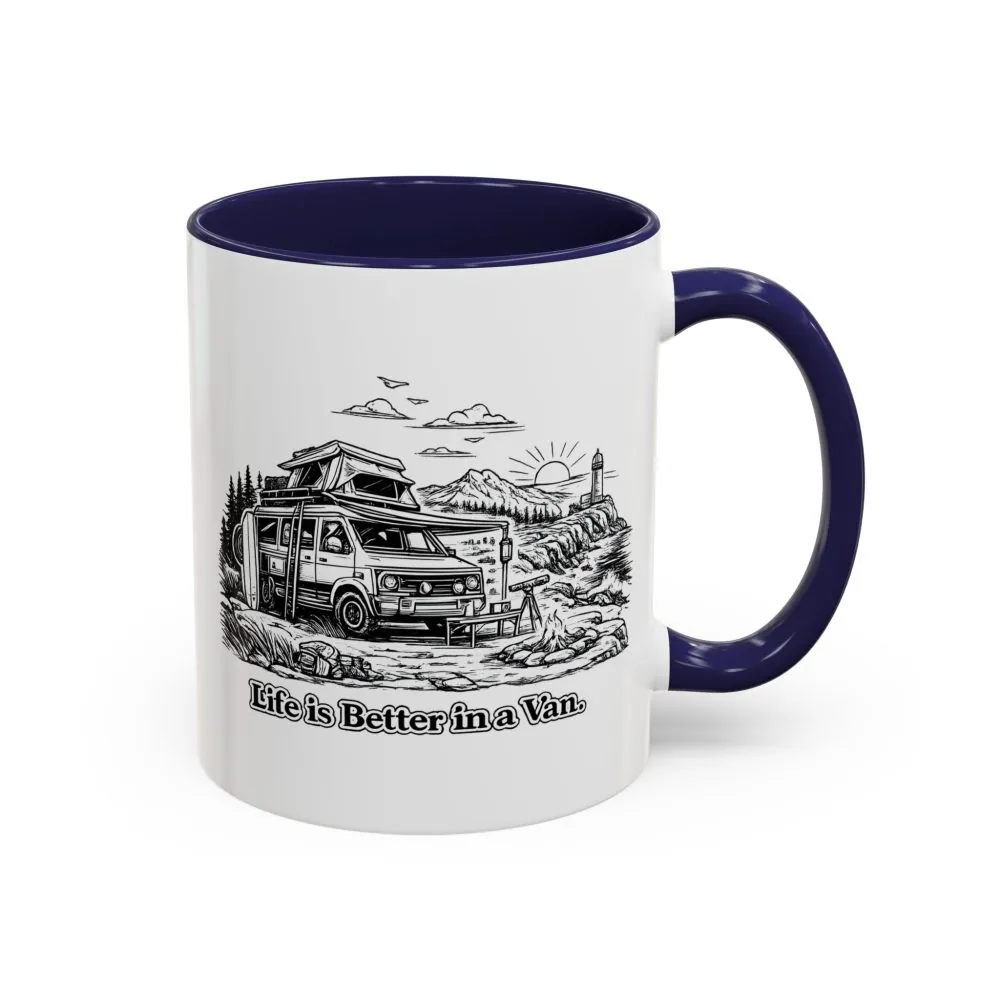 13677398520342188161_2048.jpeg Accent Coffee Mug (11, 15oz) — "Life Is Better In A Van" Design Minimal-Line