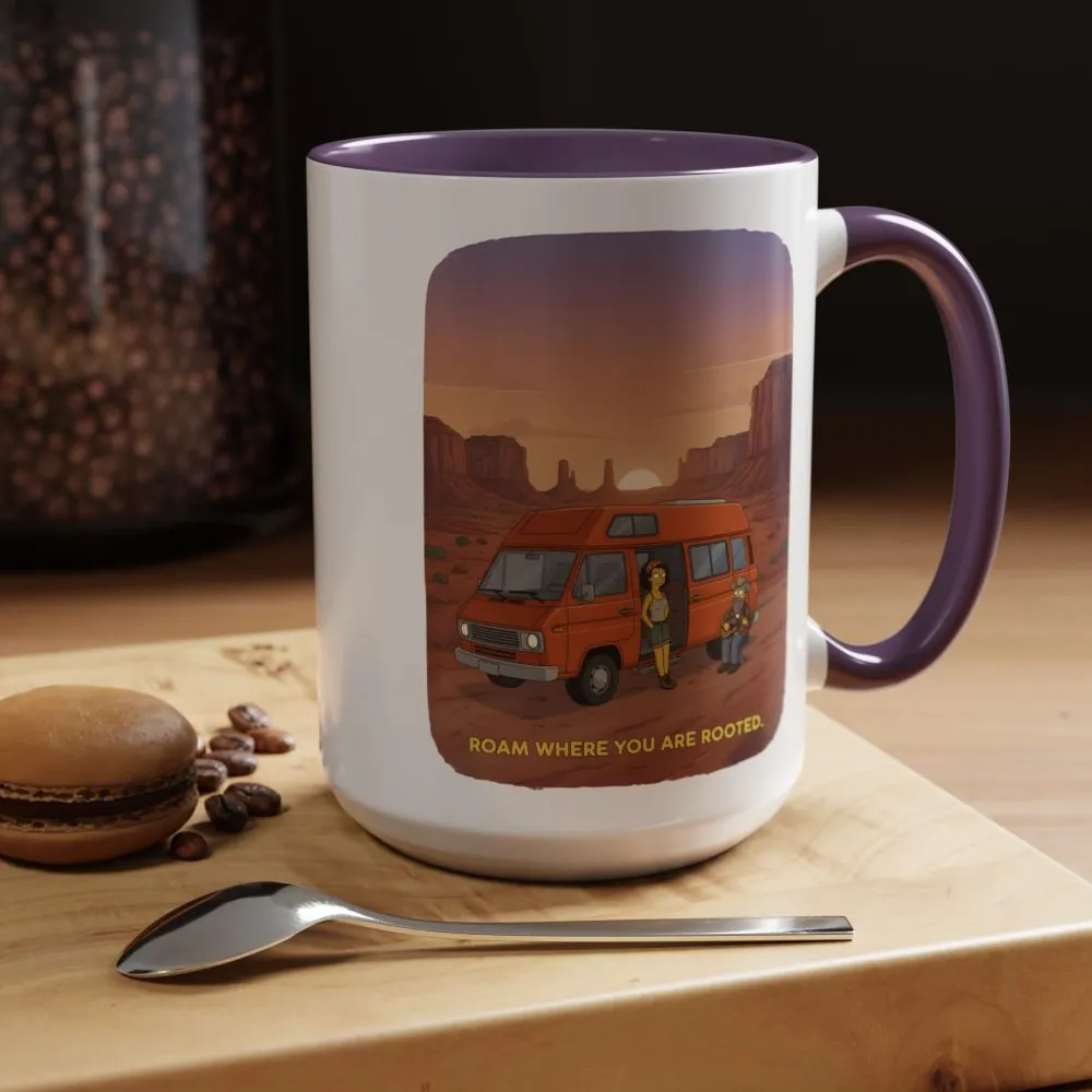 13681045620168816066_2048.jpeg Accent Coffee Mug (11, 15oz) — "Roam Where You Are Rooted" Design Sitcom-Line