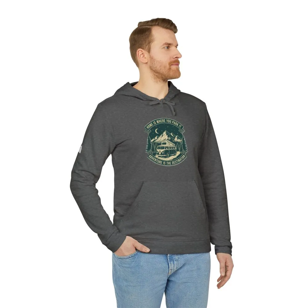 13699407989016412087_2048.jpeg Hoodie(Adidas) — "Home Is Where You Park It-Adventure is the destination" Outdoor Travel Pullover (Only Front Printed)