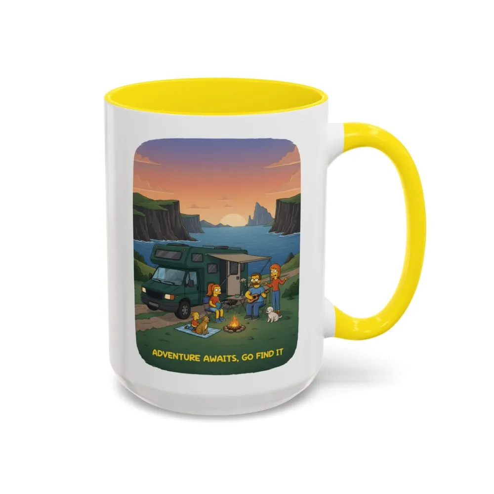 13712694629156023423_2048.jpeg Accent Coffee Mug (11, 15oz) — "Adventure Awaits-Go Find It"" Design Sitcom-Line