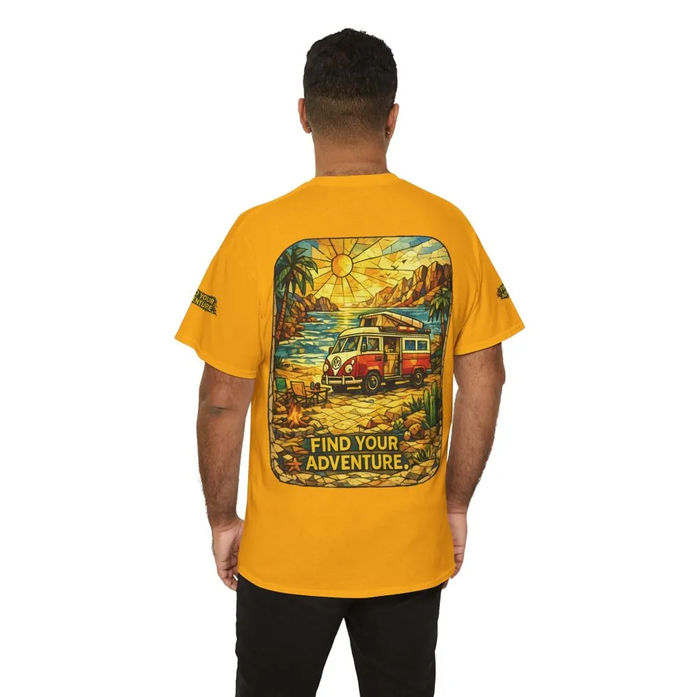 13716615347539241424_2048.jpeg Unisex Heavy Cotton Tee — "Find Your Adventure" Design Cubic-Line