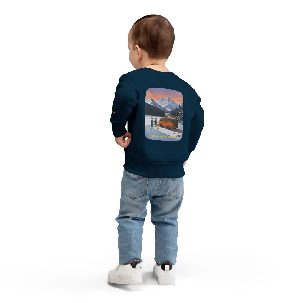 Toddler Sweatshirt - "Chase The Views-Not The Crowds" (Design Sitcom-Line)