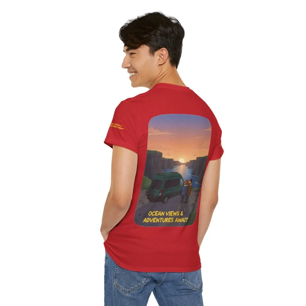 13724104086501832294_2048.jpeg Unisex Heavy Cotton Tee — "Ocean Views-Adventures Awaits" Design Sitcom-Line