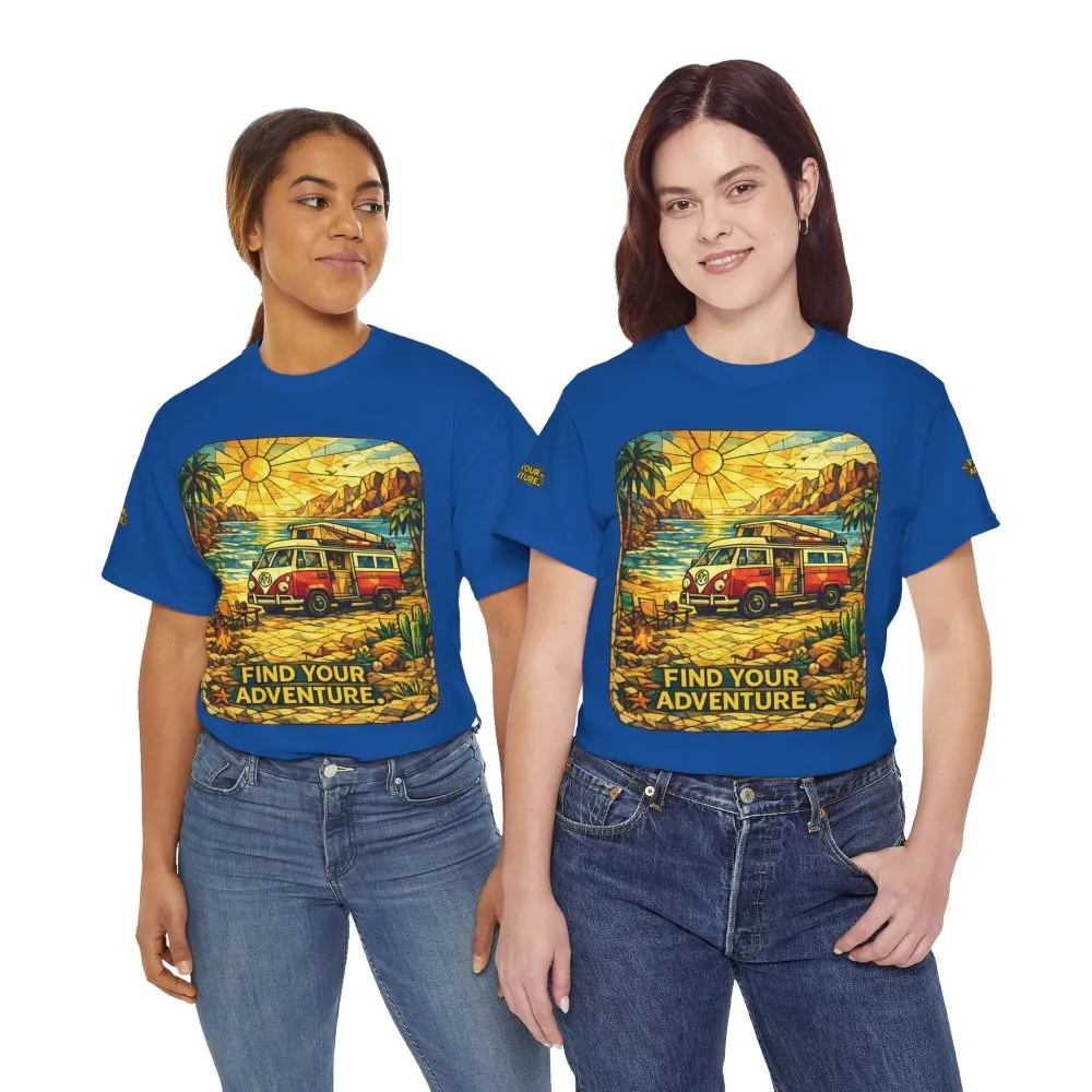 13763708666415225174_2048.jpeg Unisex Heavy Cotton Tee — "Find Your Adventure" Design Cubic-Line