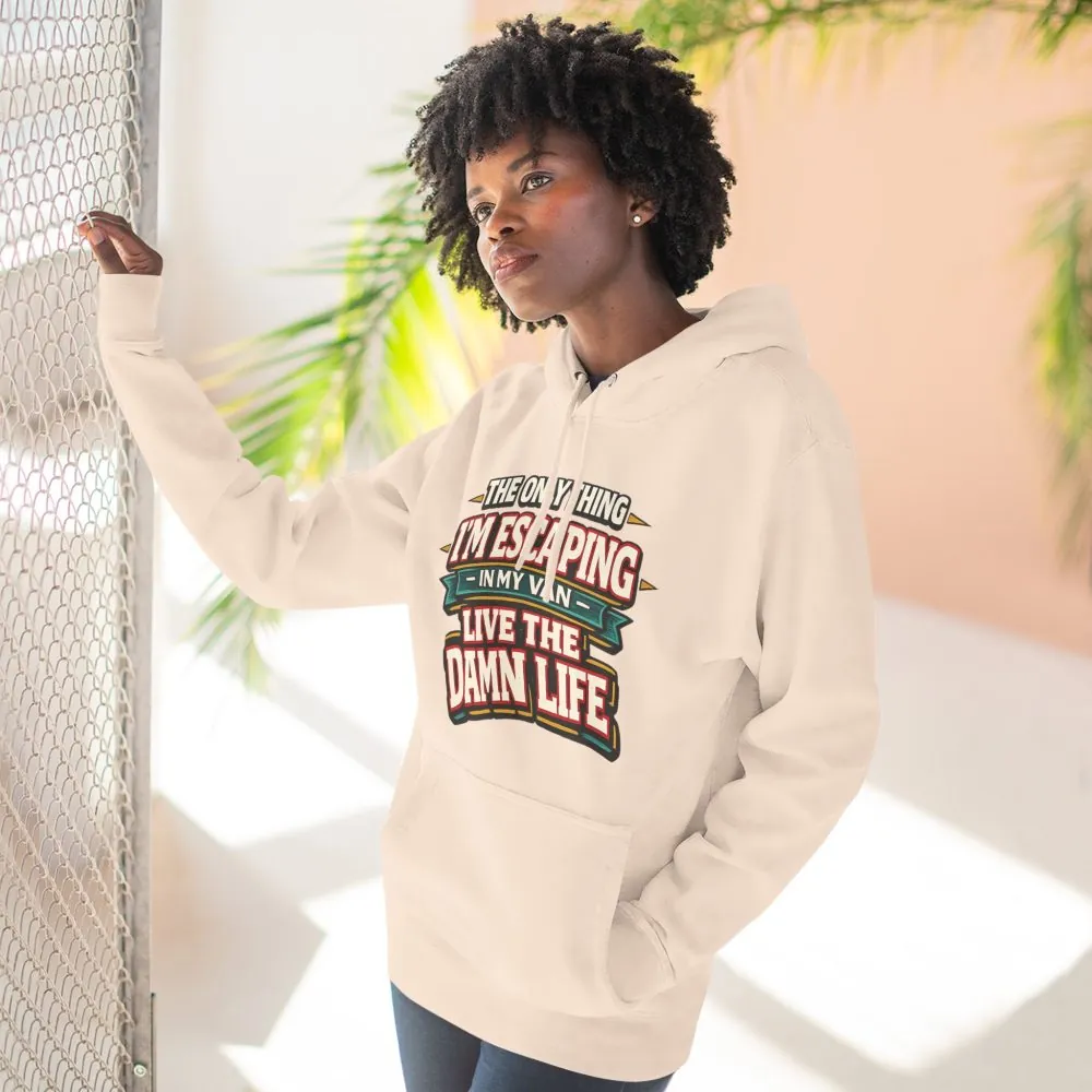 Three-Panel Fleece Hoodie - "The Only Thing I´m Escaping" Design F**K-Line