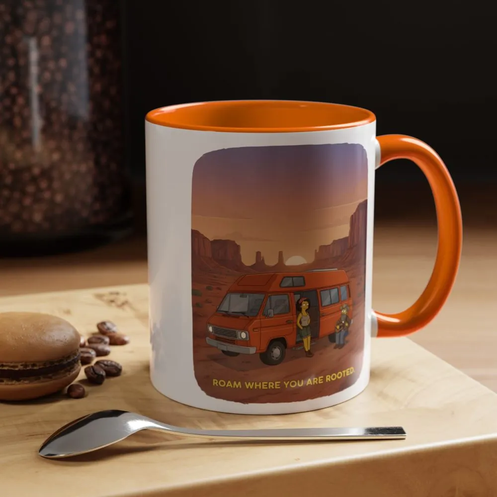 13805912408792749592_2048.jpeg Accent Coffee Mug (11, 15oz) — "Roam Where You Are Rooted" Design Sitcom-Line
