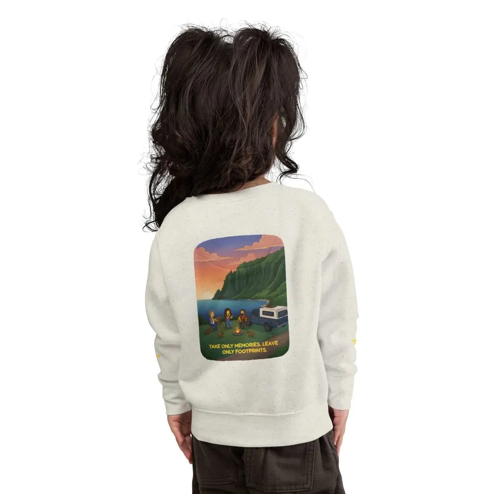 Toddler Sweatshirt - "Take Only Memories-Leave Only Footprints" (Design Sitcom-Line)