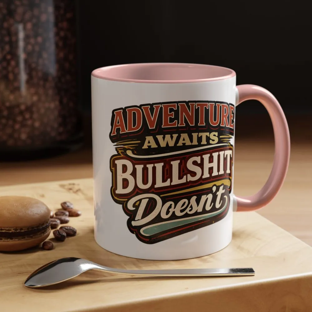 Accent Coffee Mug (11, 15oz) — "Adventure Awaits" Design F**K-Line