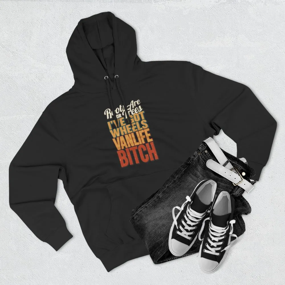 Three-Panel Fleece Hoodie - "Roots Are For Trees" Design F**K-Line